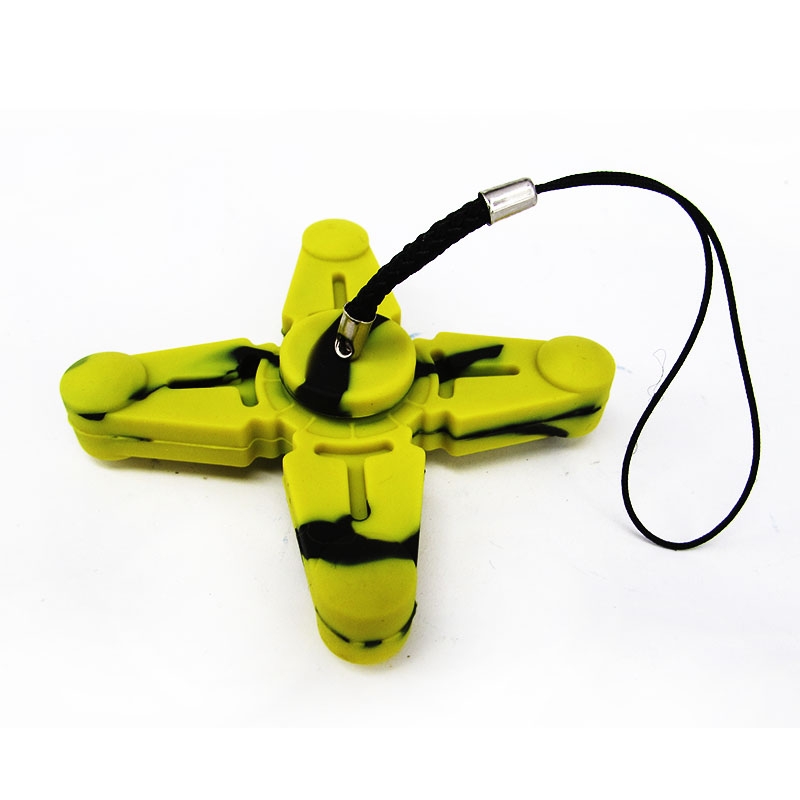 Fidget spinner – Four Crabs (Black-Yellow) | La Tienda Cubera