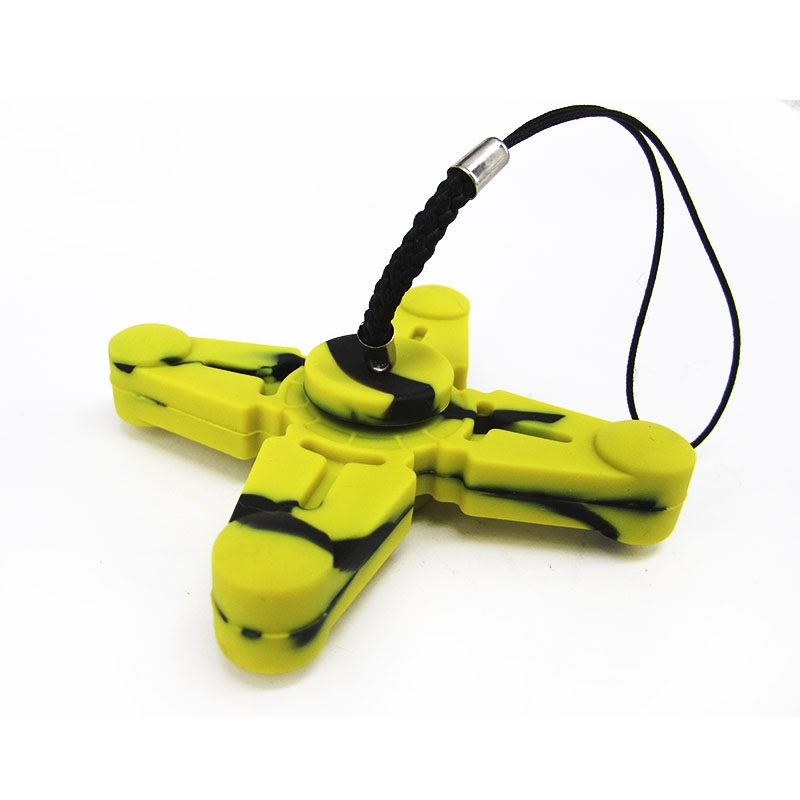 Fidget spinner – Four Crabs (Black-Yellow) | La Tienda Cubera