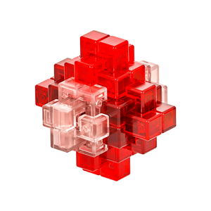 Puzzle Kong Ming Lock Qiyi - The 24 Lock - Cinnabar